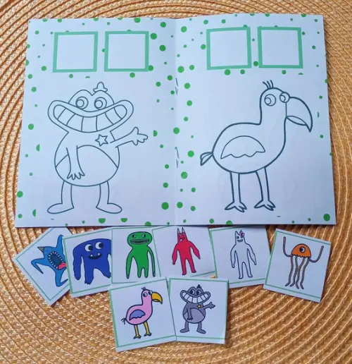Álbum de Figurinhas e Colorir Tema Garten Of Banban 10x15
