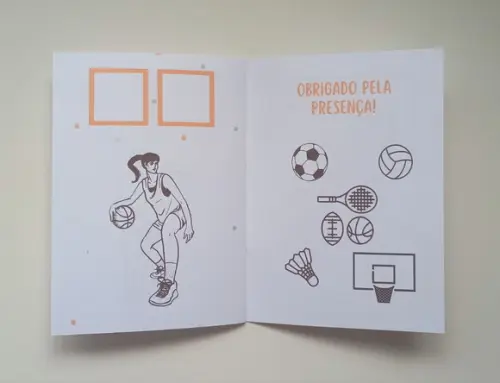 Álbum de Figurinhas e Colorir Tema Esportes 10x15