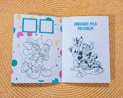 Álbum de Figurinhas e Colorir Turma do Mickey Lembrancinha