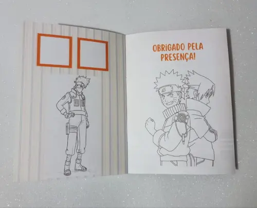 Álbum de Figurinhas e Colorir Tema Naruto 10x15