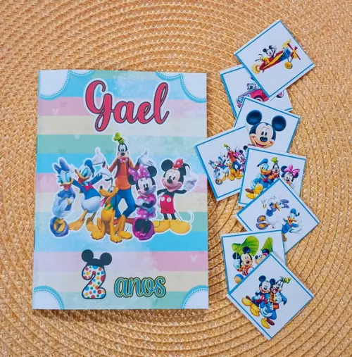 Álbum de Figurinhas e Colorir Turma do Mickey Lembrancinha