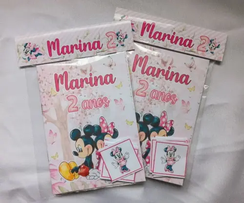 Álbum de Figurinhas e Livrinho de Colorir Jardim da Minnie