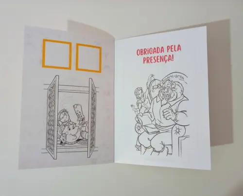 Álbum de Figurinhas e Livrinho de Colorir a Bela e a Fera