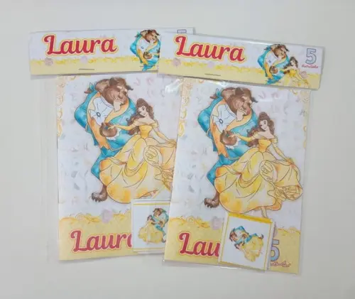 Álbum de Figurinhas e Livrinho de Colorir a Bela e a Fera
