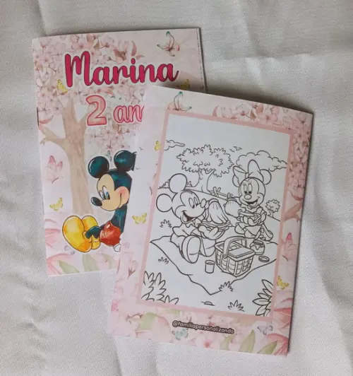 Álbum de Figurinhas e Livrinho de Colorir Jardim da Minnie