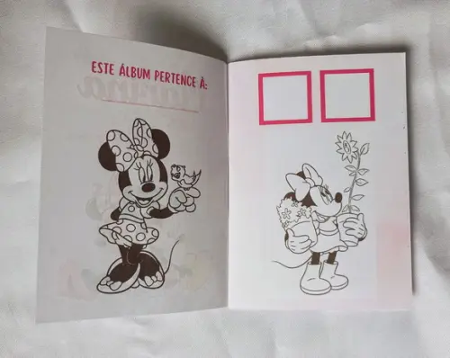 Álbum de Figurinhas e Livrinho de Colorir Jardim da Minnie