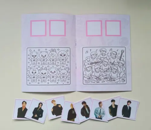 Álbum de Figurinhas e Livrinho de Colorir Stray Kids