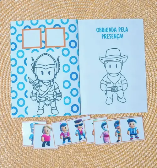 Álbum de Figurinhas e Livrinho de Colorir Stumble Guys 10x15