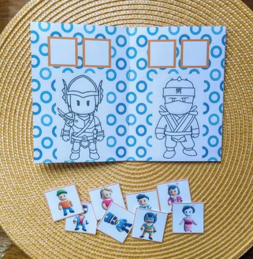 Álbum de Figurinhas e Livrinho de Colorir Stumble Guys 10x15