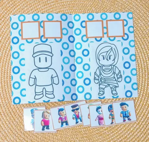 Álbum de Figurinhas e Livrinho de Colorir Stumble Guys 10x15