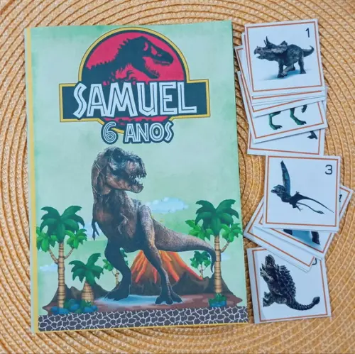 Álbum de Figurinhas e Livro de Colorir Dinossauros - 15x21