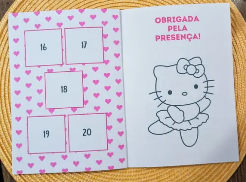 Álbum de Figurinhas Personalizado Hello Kitty 15x21