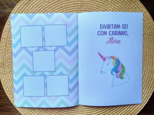 Álbum de Figurinhas Personalizado Unicórnio 15x21