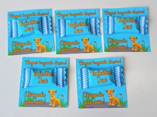 Card com Bala Personalizada Lembrança Maternidade