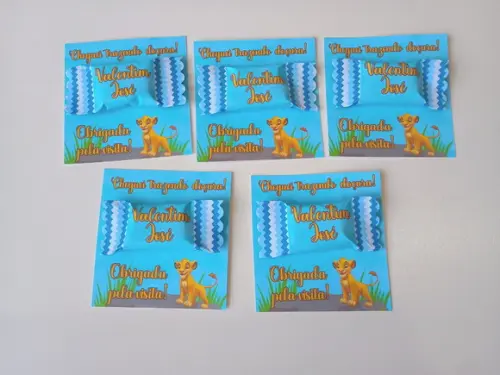 Card com Bala Personalizada Lembrança Maternidade