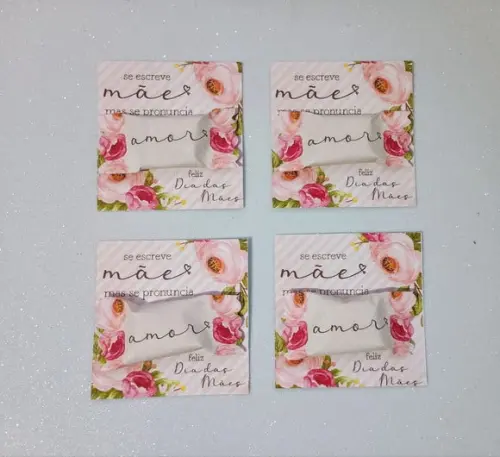 Card com Bala Personalizada Lembrancinha Dia das Mães