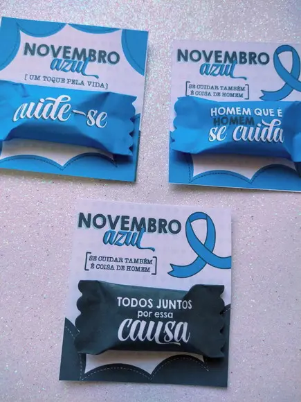 Card com Bala Personalizada Novembro Azul