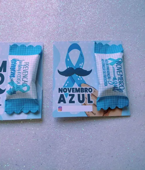 Card com Bala Personalizada Novembro Azul