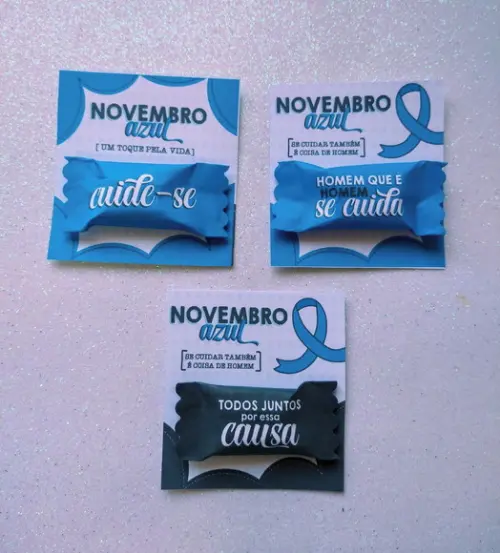 Card com Bala Personalizada Novembro Azul
