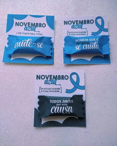 Card com Bala Personalizada Novembro Azul