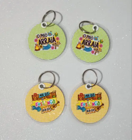 Chaveiro Brinde Personalizado Arraiá e Festa Junina