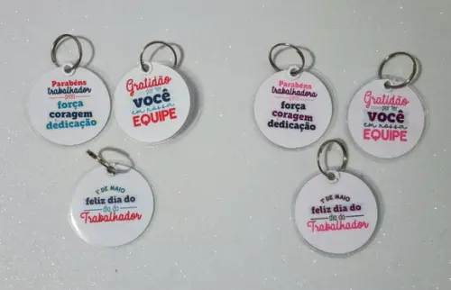 Chaveiro Brinde Personalizado Dia do Trabalhador