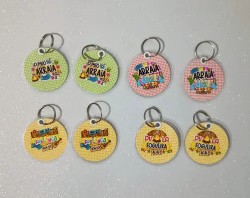 Chaveiro Brinde Personalizado Arraiá e Festa Junina
