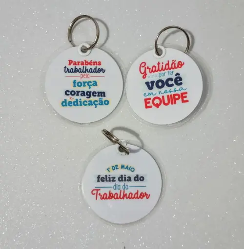 Chaveiro Brinde Personalizado Dia do Trabalhador