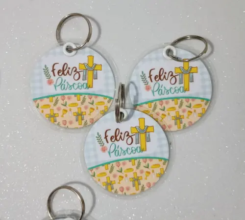Chaveiro Lembrancinha de Páscoa Cristã Brinde Personalizado
