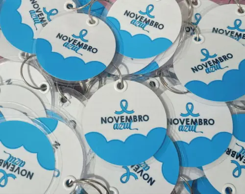 Chaveiro Novembro Azul Brinde Personalizado