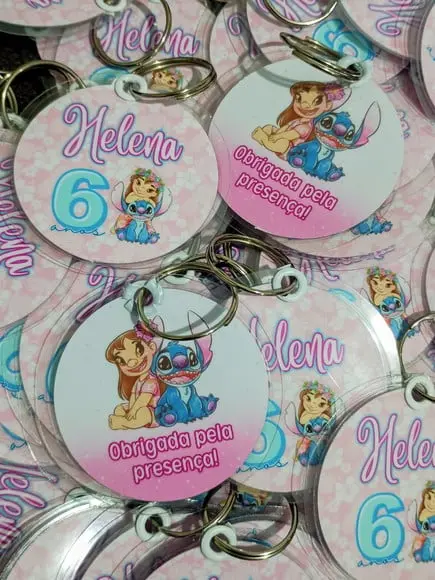Chaveiro Personalizado Lilo e Stich - Brinde Personalizado
