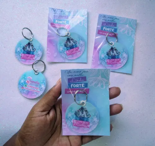 Chaveiro Personalizado com Tag Dia da Mulher