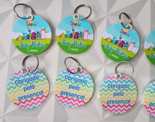 Chaveiro Personalizado Numberblocks Brinde Festa Infantil