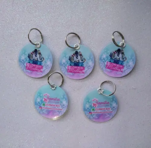 Chaveiro Personalizado Plastificado Dia da Mulher