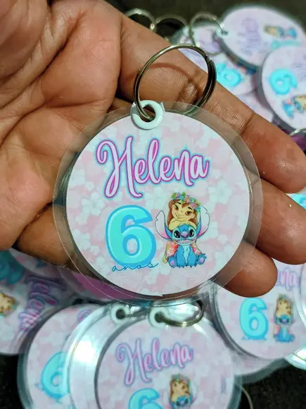 Chaveiro Personalizado Lilo e Stich - Brinde Personalizado
