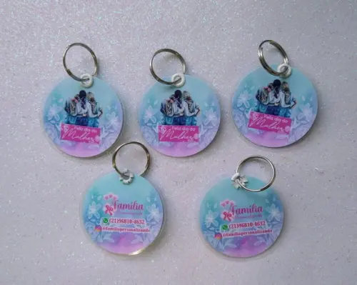 Chaveiro Personalizado Plastificado Dia da Mulher