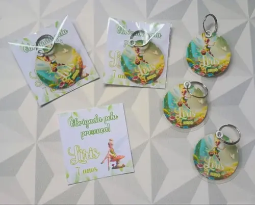 Chaveiro Personalizado Tinker Bell Sininho - Festa Infantil