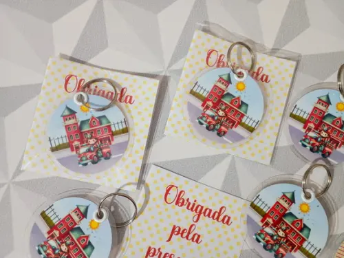 Chaveiro Personalizado Tema Bombeiros Brinde Personalizado