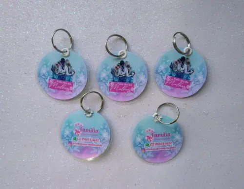 Chaveiro Personalizado Plastificado Dia da Mulher