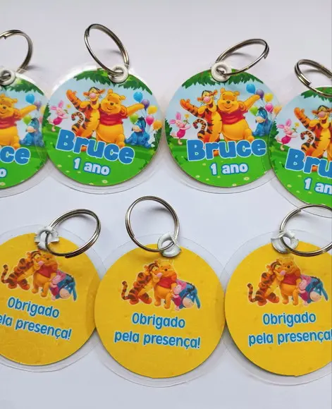 Chaveiro Personalizado Ursinho Pooh - Brinde Personalizado