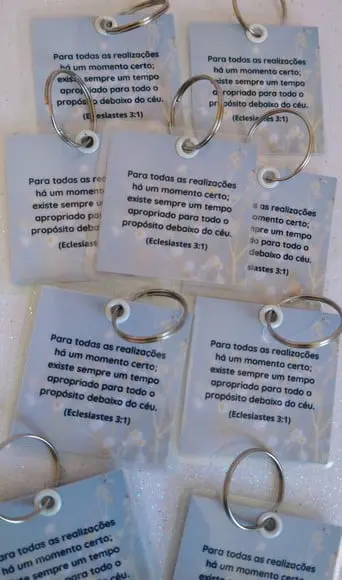 Chaveiro Personalizado Versículos Bíblicos Lembrancinha