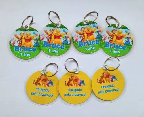 Chaveiro Personalizado Ursinho Pooh - Brinde Personalizado