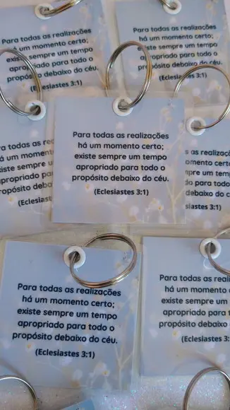 Chaveiro Personalizado Versículos Bíblicos Lembrancinha
