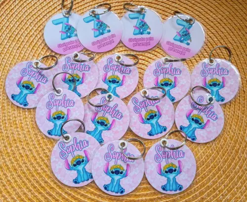Chaveiro Personalizado Tema Stitch Brinde Personalizado
