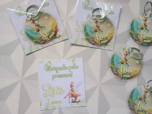 Chaveiro Personalizado Tinker Bell Sininho - Festa Infantil