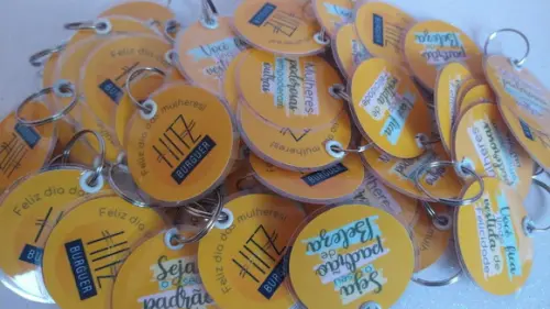 Chaveiro Plastificado Personalizado com a Sua Marca e Logo