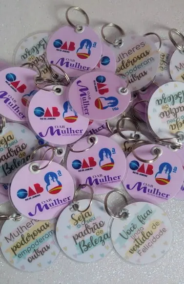 Chaveiro Plastificado Personalizado com a Sua Marca e Logo