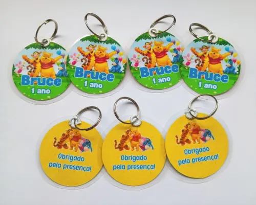 Chaveiro Personalizado Ursinho Pooh - Brinde Personalizado