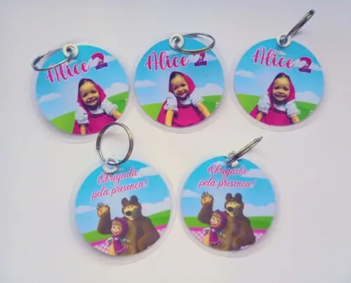 Chaveiros Personalizados com Foto - Brindes Festa Infantil