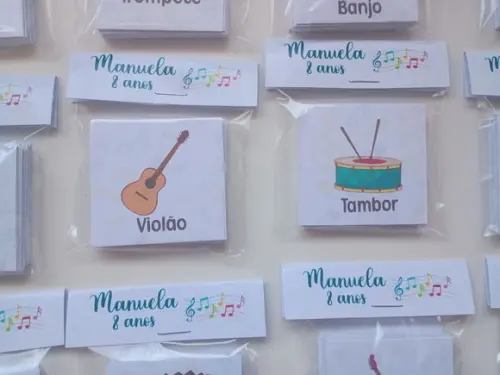 Jogo da Memória 12 Pares Instrumentos Musicais Frente/verso